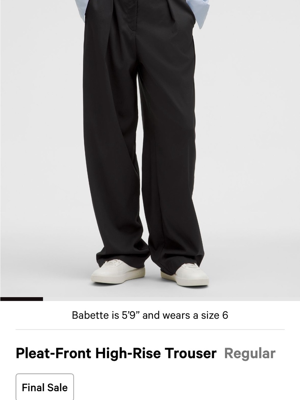 lululemon athletica Black Pleat-Front Wide-Leg Trousers